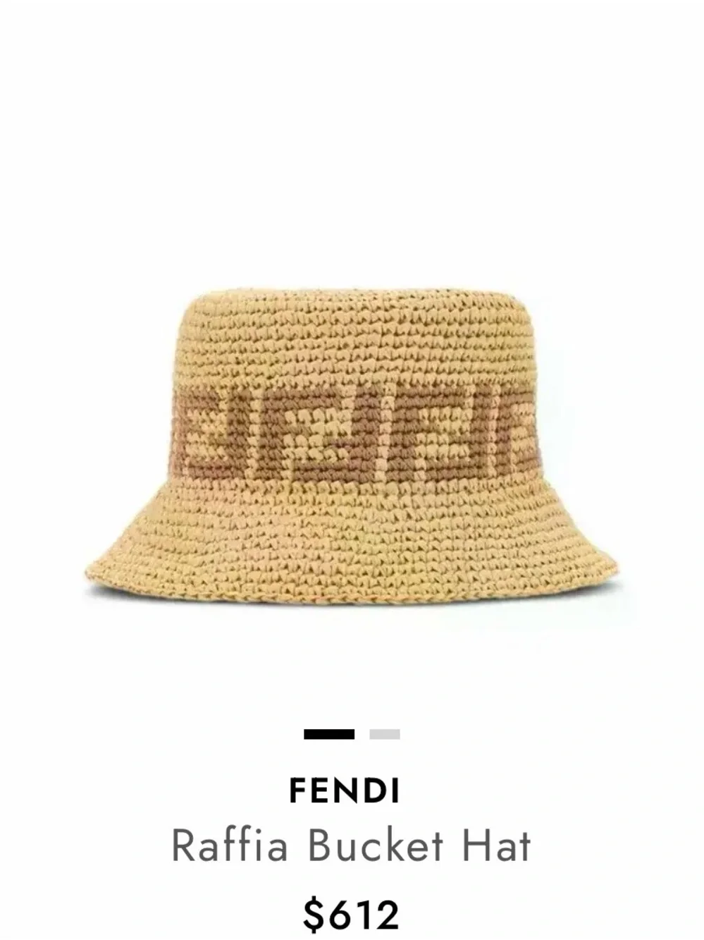 Fendi Raffia Bucket Hat NWOT - Picture 1 of 7